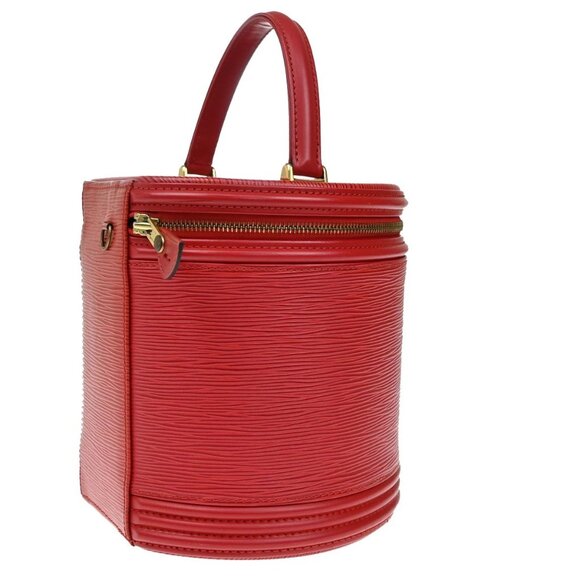 LOUIS VUITTON LV Logo Cannes Hand Vanity Bag Epi Leather Red M48037 86YH741 - Picture 4 of 15